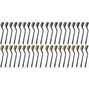 Resim Dgspirit 40 Adet Tel Fırça Metal Fırça Kaynak Cürufu ve Pas Çizik Fırçası Kavisli Saplı Cüruf Fırçası Tel Pas Fırçası (Yurt Dışından) 