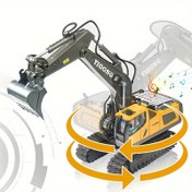 Resim 1 adet Yigong 1:20 Ölçekli Uzaktan Kumandalı Alaşımlı Ekskavatör, Güçlü, Karmaşık Arazi İçin Çok Yönlü, 2.4G/3G/4G/5G Kablosuz ile USB Şarj Edilebilir, 36V Maks, Lityum Pil - Noel, Cadılar Bayramı, Doğum Günü Hediyeleri İçin İdeal 