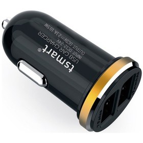 Resim Tsmart Iphone Şarj Kablolu 2.1A Mini Araç Şarj Cihazı Tsa21 