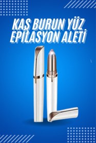 Resim Mbb E-Ticaret Tüy Kıl Alma Kaş Bıyık Unisex Yüz Bakım Epilasyon Aleti Pilli 