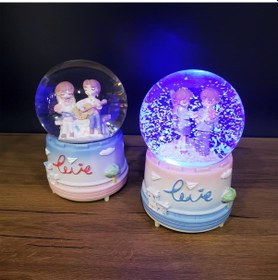 Resim Sevimli Sevgililer Büyük Boy Kar Küresi - 9087257635309do 