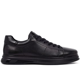 Resim Derimod Erkek Siyah Bağcıklı Deri Casual Sneaker,Kışlık Spor Ayakkabı 25WFD676918 