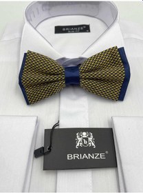 Resim Brianze Sarı Lacivert Desenli Papyon Sarı - Lacivert 