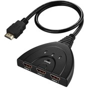 Resim Derwell Yeni 2023 Hdmi Switch 3 In 1 Out Hdmi Giriş Çoklayıcı Port Kablolu Hdmı Switch Çoğaltıcı Splitter 