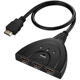 Resim Derwell Yeni 2023 Hdmi Switch 3 In 1 Out Hdmi Giriş Çoklayıcı Port Kablolu Hdmı Switch Çoğaltıcı Splitter 