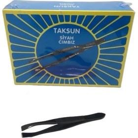 Resim Taksun Siyah Cımbız Batık Sakal İçin Hassas Kullanım Amaçlı Kaliteli Kıl Çekme Cımbızı 