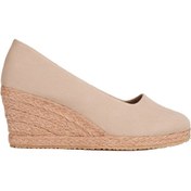 Resim Bej Keten Espadril Dolgu Topuk Bej 1433 