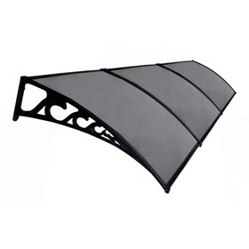 Resim Yapısan Pratik Sundurma Kapı Pencere Üstü 100x450 cm Antrasit Gri 6 mm Levhalı 