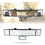 Resim Xuweiwei 3+1 Ultra Yüksek Geniş Açılı Katlanır Rearview Mirror Döner Ayarlanabilir Tüm Araçlar İçin 