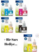 Resim Brother Bt6000-bt-6000 Mfc-t800w Orjinal Mürekkep Kartuş Takımı + 1 Sarı Hediyeli 