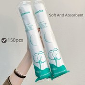 Resim 150 Adet/300 Adet Profesyonel Yuvarlak Makyaj Pedleri, Nazik Emici Temizleme ve Nemlendirme Pedleri – Taşınabilir ve Günlük Kullanım veya Seyahat İçin İdeal 