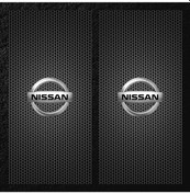 Resim Araç Kapı Direği Kaplama Folyosu Uv Baskılı 2'li Set-50x24 Nissan 