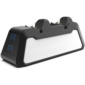 Resim Ps5 İçin Denetleyici Şarj Cihazı Oyun Denetleyicisi Çift Şarj Cihazı 