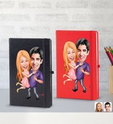 Resim Bk Gift Kişiye Özel Sevgililer Karikatürlü 2’li Defter Seti Sevgiliye Sevgililer Günü Hediyesi 