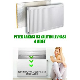 Resim Minufco Ankaflex 4 Adet Kalorifer Peteği Arkası Isı Yalıtım Levhası ve 3 Adet Kapı Altı Rüzgar ve Ses Önleyici 