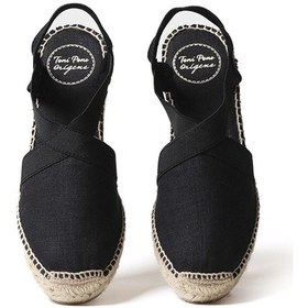 Resim Sandalet Kadın Ter Toni Pons Elastic Linen Black Negre Siyah 