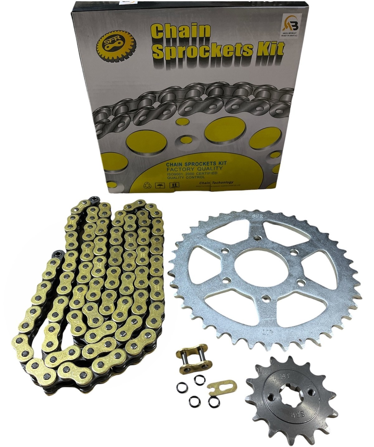 MOTORKİT MK SFR O RİNGLİ ZİNCİR DİŞLİ SET [GOLD] [14T/40T] [520H x 108L ...