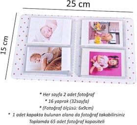 Resim Instax Moment Polakart Fotoğraf Albümü - 65 Kapasite - 6X9 Ebat (BEYAZ) 