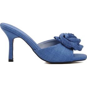 Resim Aspor Mavi Kadın Topuklu Terlik Mavi 