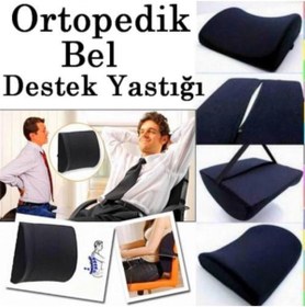 Resim BLACK VİPER Tam Ortopedik Sırt Minderi Bel Yastığı Destek Dik Duruş Desteği Araç Minderi Ofis Minderi 
