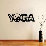 Resim GMWAX Meditasyon Yin Yang Yoga Silüeti Duvar Özel Yeni Sticker, Çıkartma 