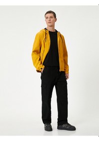 Resim Koton Mevsimlik Ceket Slim Fit Fermuarlı Sarı 5wam20065hw Sarı 