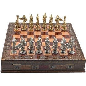 Resim Gifthome Metal Satranç Takımı-seti büyük pegasus parlak gül sandı 