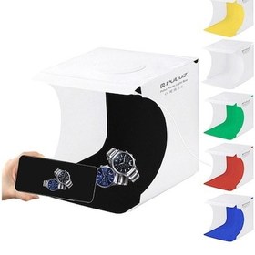 Resim Rogfer Puluz Pu-5021 20 Cm Katlanır Taşınabilir 550 Lm Işık Fotoğraf Aydınlatma Stüdyosu Çekim Çadır Kutusu Kiti + 6 Renk Arka Plan Çok Renkli 