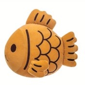 Resim Sevimli Taiyaki Peluş Yastık - Oturma Odası Koltuk Dekoru için Yumuşak, Rahat Yastık, Karışık/Sarı Renkler 