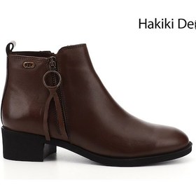 Resim Gönderi R Kadın Kahve Antik Fermuarlı Kalın Topuklu Fermuarlı Hakiki Deri Bot Gkzb13410416 Kahve 