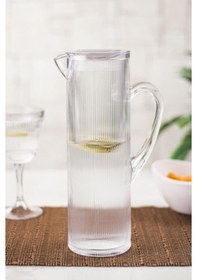 Resim Akrilik Barok 1,5 Lt Şeffaf Sürahi Çok Renkli 