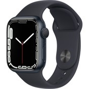 Resim Apple Watch 7 Gps + Cellular 41MM Gece Yarısı Alüminyum Kasa Gece Yarısı Spor Kordon MKHQ3TU/A Apple