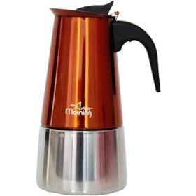 Resim Any Morning Fe001-6 Espresso Kahve Makinesi Paslanmaz Çelik İndüksiyonlu Moka Pot 300 Ml Bakır 
