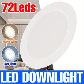 Resim Ultra-İnce 220V LED Tavan Işığı - 7/22/30/50/72 LED'ler, Enerji-Etkili Soğutma ve Isıtma Beyaz Işık Yatak Odası, Oturma Odası, Mutfak, Çalışma Odası, Balkon, Koridor için - Flick-Free Ev Aydınlatması, Ev Tavan Işıkları, Minimalist Aydınlatma, Ayarlanabilir Aydınlatma 