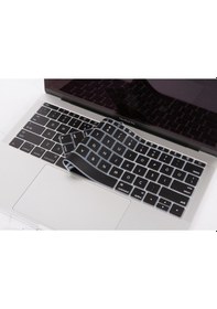 Resim Laptop Apple Uyumlu MacBook Pro Kılıf Klavye Koruyucu Us To Tr 13inç A1708 - 12inç A1534 İle Siyah 