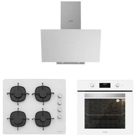 Resim Silverline BO6502W02 - CS5335W01 - 3481 Flam Beyaz Ankastre Set 