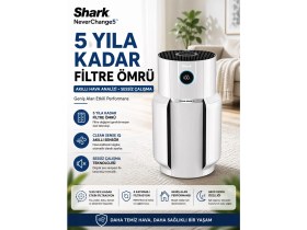 Resim Shark 130 M² Hepa Hava Temizleyici Cihaz Koku Giderici Polen Alerjen Pm2.5 Beyaz Günlük Kullanım 