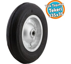 Resim Nzb Yük Taşıma El Arabası Tekeri Bilyeli Rulmanlı Dubleks Teker 335X75 mm Çelik Jant 