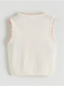 Resim LC Waikiki LCW Kids Kalp Nakışlı Kız Çocuk Triko Kazak-2 LCW Kids Ekru Kalp Nakışlı Kız Çocuk Triko Kazak 