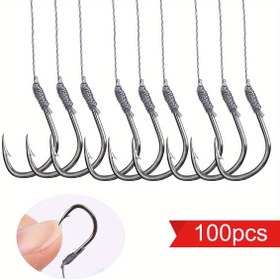 Resim Lider Hatlı 100'lü Çift Balıkçı İğnesi Seti - Polietilenli Çift İğne Takımı, Evrensel Uyumluluk için Anglers 