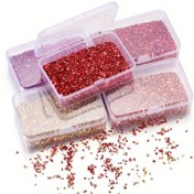 Resim 80g/ kutu 2.82oz Renkli Cam Parçacığı Reçine Doldurulmuş Düzensiz Renkli Parçacık DIY Epoksi Reçine Kalıp El Sanatları Dekorasyon Malzemeleri 