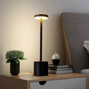 Resim 1 adet ABS Malzemeli USB Şarjlı LED Dokunmatik Üç Renkli Ayarlanabilir Masa Lambası, Oturma Odası, Yatak Odası, Yurt Okuma Işığı, Ofis Masa Lambası, Bar Atmosfer Işığı, Otel Ruhsal Işık, Tatil Hediye Işığı 