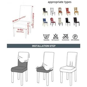 Resim StarMall Brürümcük Etekli Sandalye Kılıfı, Lastikli,esnekli Sandalye Örtüsü 1 Adet Lila 