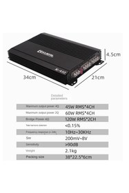 Resim KUERL K-452 4 Kanal Oto Amfi 