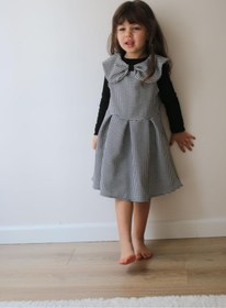 Resim Asortik Kids Kız Çocuk 2’li Takım Ekose Jile Elbise ve Uzun Kollu Body-7179-JLB-024 