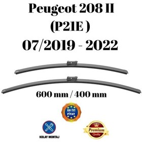 Resim Peugeot 208 Iı P21e 2019 2020 2021 2022 Uyumlu Ön Cam Silecek Süpürgesi Takımı 600/400mm Silbak Sb2416c 
