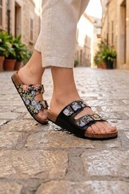Resim Gezer Kadın Yazlık Iki Toka Ayarlanabilir Rahat Mantar Taban Fashion Günlük Terlik GT2YZE.14323.27 