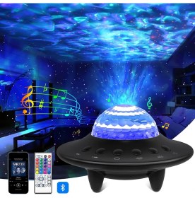 Resim Dailytech Galaxy Projektör Hoparlör Bluetooth Ufo Gece Lambası 