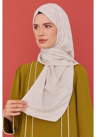 Resim Mirsoy Scarf Kazayağı Desen İpeksi Jakar Şal - Taş Taş 