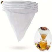 Resim Dashanshop 5 Parça Beyaz Nylon Konik Bal Filtresi Seti - Katlanır Dayanıklı Sıvı Süzmeye Özel 